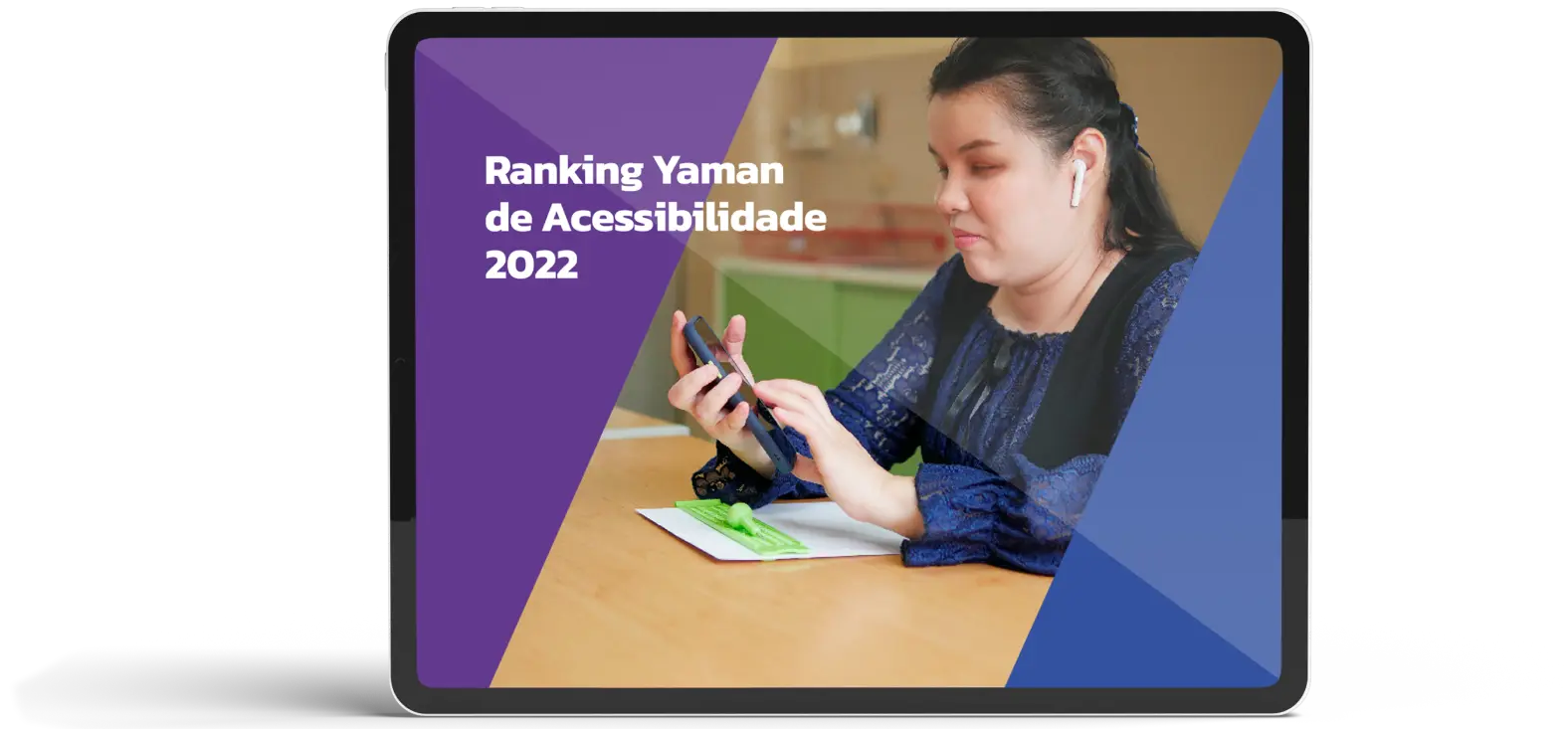 Yaman Accessibility Ranking 2022 being displayed on a tablet